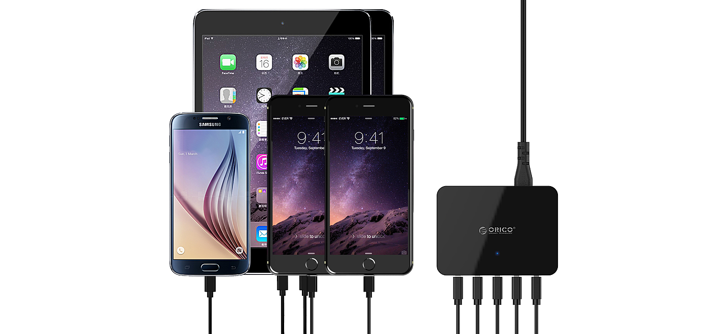 Intelligent hardware，Multi port charger，orico，portable battery，Mobile phone peripheral，